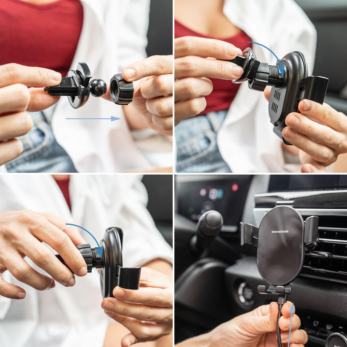 Soporte móvil coche con cargador